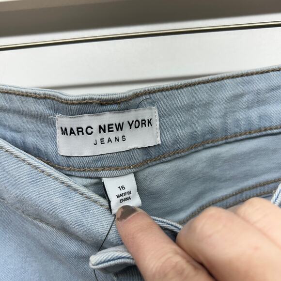 NEW Marc New York High Rise Wide Leg Jeans Plus Size 16 Rhinestone High Waist - Picture 7 of 7